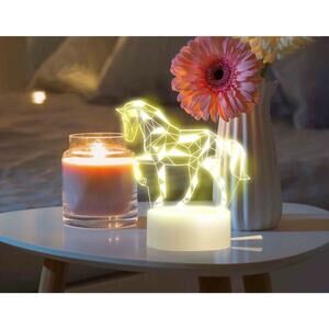 3D Small Night Light Lamp Decoration Unicorn Horse USB Gift Kids Teens